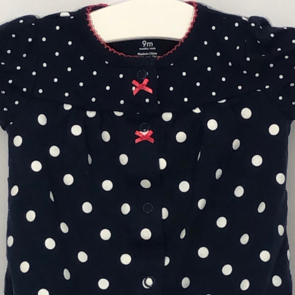 CARTER'S POLKA DOTS BUBBLE ROMPER - Picture 2 of 6